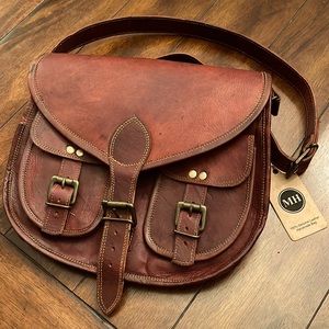 MONTANA HUDSON Caroline Saddlebag Leather Purse